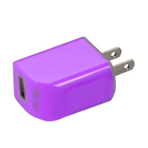 Portable Micro Travel Adapter Charger Micro USB 1 Amp Home Office Purple - Picture 1 of 1