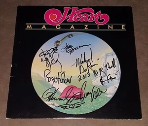 HEART FULL BAND SIGNED MAGAZINE RECORD ALBUM ANN NANCY WILSON +4 LP VINYL - Picture 1 of 3