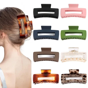 8 Pcs 4.13 Inch Large Hair Clips for Women Thick Hair, Strong Hold Matte Square - Picture 1 of 12