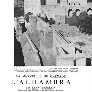 L'Alhambra - La merveille de Grenade - Article de presse 1955 - Bild 1 von 4