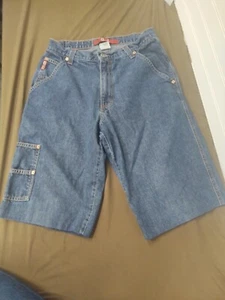 Vintage GUESS Denim Jeans WORKWEAR Men's 31 Carpenter Streetwear Hemmed Shorts - Picture 1 of 6