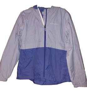 COLUMBIA Zilla Girls Lined Wind/Rain Hooded Jacket Purple lilac Size L 12-14 - Picture 1 of 3