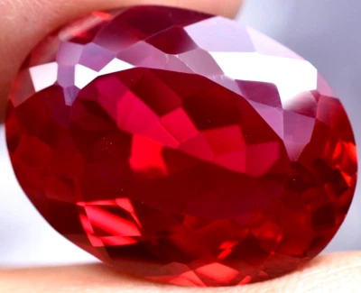 Natural 34.05 Ct Blood Red Ruby Mozambique GGL Certified Loose Gemstone - Image 1 of 4