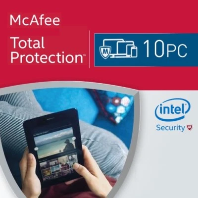 McAfee Total Protection 2025 10 PC VOLLVERSION Antivirus 2024 DE EU - Bild 1 von 4