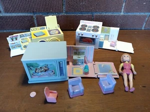 Vtg 90s Lewis Galoob Toys Secret Places TV Fold Out Doll Sets Lot - Picture 1 of 5