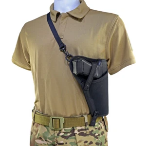 US Shoulder Cross Body Gun Holster for 1911 5＂Full Size Ruger 57 Glock Taurus G3 - Picture 1 of 10