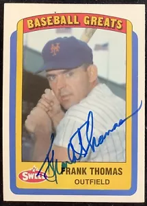 Frank Thomas Signed 1990 CMC #113 Baseball Card NY Mets Pirates Autograph TPG - Picture 1 of 2