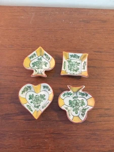 Antique Aladin France Faience  Porcelain TRINKET Dishes X4 - Picture 1 of 16