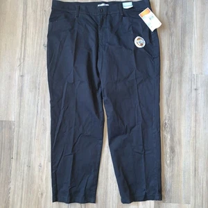 Neu mit Etikett Lee Plus Damengröße 20 W schwarze Denimhose lockere Passform mittlerer Bund gerades Bein - Bild 1 von 10