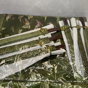 CHINESE PLACE MATS, CHOP STICKS And Holders, Napkins And Table Runner FOR 6 - Picture 1 of 8