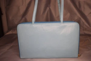 Escada Rotkehlchen Ei blau kleine Handtasche Made in Italy - Bild 1 von 9