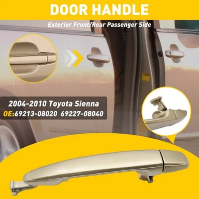 Manija de puerta trasera izquierda/derecha exterior Toyota Sienna Fit 2004 2005 2006 2007-10 EE. UU. Foto 1 de 4