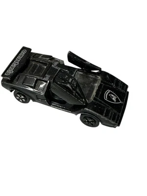 Vintage PlayArt Lamborghini Countach LP 500S Black - Doors Open - 1:64 - Image 1 of 4