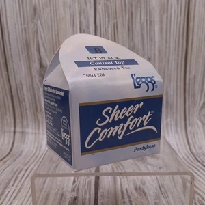 Vtg L’eggs Sheer Comfort Pantyhose B Jet Black Control Top 76011 1997 USA - Picture 1 of 7