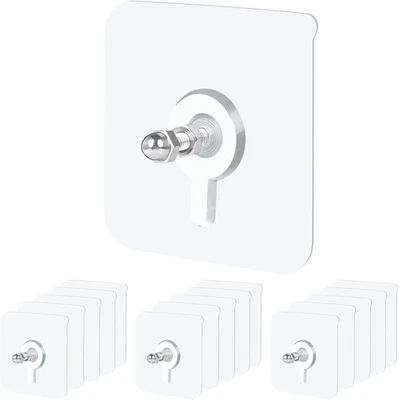 Paquete de 15 ganchos autoadhesivos para cuadros sin clavos, 13 libras de carga resistente pegajoso  Foto 1 de 4