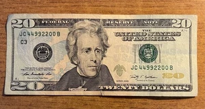 2009 U.S. TWENTY DOLLAR BILL QUAD PAIRS JC 44992200 B LATE NITE BARGAIN! - Picture 1 of 2