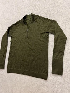 Lululemon Rest Less 1/2 Reißverschluss Größe 12? Landschaftsgrün Everglades LNDG/EVGD 51770 - Bild 1 von 9