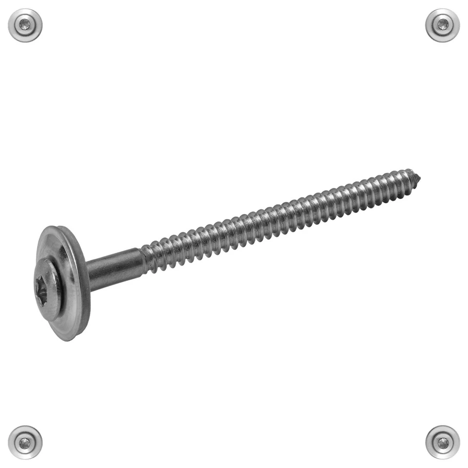 Spenglerschrauben 4 5x90mm Trapezbleche Wellplatten Edelstahl V 2a Torx Dichtung 10 Stk.