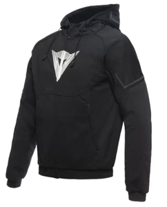 Giacca Felpa moto Dainese DAEMON-X SAFETY nero 60 black white HOODIE FULL ZIP - Imagen 1 de 2