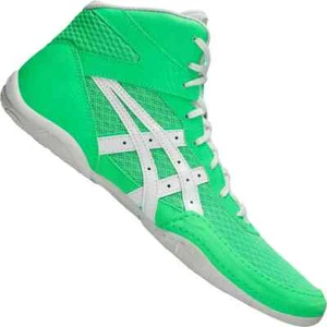 Asics Matflex 7 scarpe da wrestling ragazzi bambini, 1084A011-300 nuove con etichette verde foglia NUOVE! - Foto 1 di 2