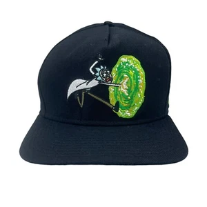 Rick and Morty Hat Adult Black Officially Licensed Portal Snapback Cap  - Picture 1 of 5