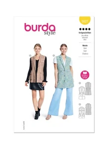 BURDA 5827 MISSES VEST GILET WAISTCOAT Sewing Pattern Size 10-20 Skill ADVANCED - Picture 1 of 11