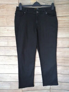 LEE Womens Jeans Straight Leg Cotton Blend Stretch Denim Size 16? (US 14) Black - Picture 1 of 16