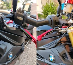 BMW S1000R S 1000 R 2015-2018 | Verstellbarer Kupplungsbremshebel Satz Schwarz/Rot - Bild 1 von 10