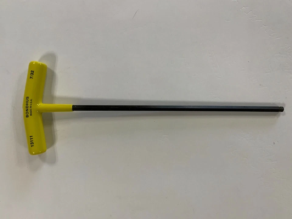 Bondhus 13111  7/32 T-Handle Ball End Wrench 10" Overall Length, New USA Made - Image 1 of 1
