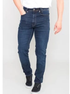 D555 Duke Mens Denim Stretch Jeans 1959 Fit Dark Navy Wash 30"-38" (501200-R) - Picture 1 of 3