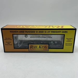 MTH RAILKING 8775 B&O BALTIMORE & OHIO FLAT CAR W/ 40' TRAILER 30-76609 - Picture 1 of 11