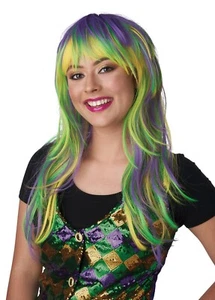 NEW ORLEANS MARDI GRAS PARTY GIRL WIG - Picture 1 of 3