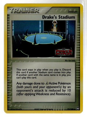 Drake's Stadium 72/108 Stamped Holo Uncommon EX Power Keepers Pokemon TCG LP