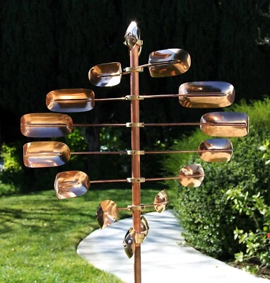 Stanwood Wind Sculpture: Kinetic Copper Spinner - Lucky 8 Twirler - Image 1 of 4
