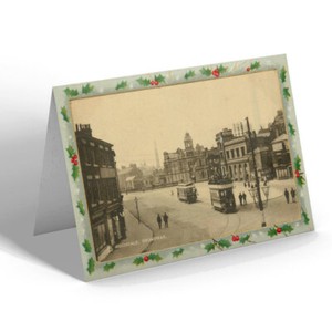 CHRISTMAS CARD Vintage Lancashire - Rochdale. Broadway