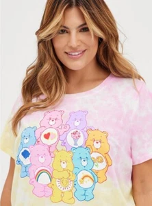 Torrid Tunic Tee - Care Bears Multi Tie Dye 2X New with Tags - Picture 1 of 4