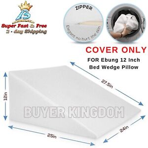 Pillow Wedge Cover Replacement For Ebung 12" Incline Memory Foam Bed Pillow Case