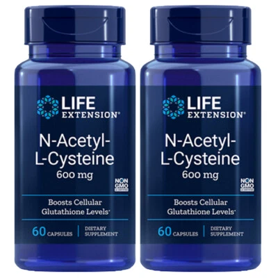 N-Acetyl Cysteine (NAC) 600mg  2X60 caps by Life Extension Foto 1 de 2