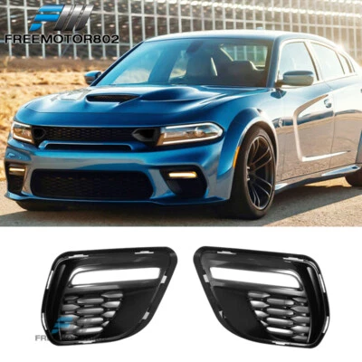 Fits 20-23 Dodge Charger Widebody LED Turn Signal DRL Bumper Foglight Bezel Trim - Image 1 of 4