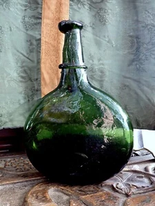 Ancien flacon de selle en verre Moyen Orient XIXème ou avant - Photo 1/12