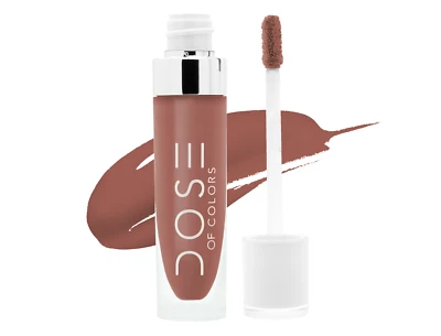 DOSE OF COLORS LIP GLOSS LIPGLOSS STAY GLOSSY SERIOUSLY BROWN TAUPE AUTHENTIC !! - Image 1 of 4