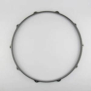 1 PC Die Cast 14" Snare Drum Hoop 10 Lug / Hole BLACK NICKEL TOP Batter Side - Picture 1 of 2