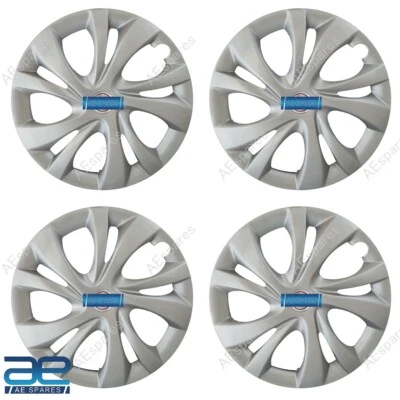 Tapacubos de rueda nuevos 4 piezas cubierta plástico plata 14" para Suzuki Swift Foto 1 de 4