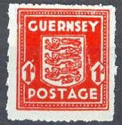 [3611] Guernsey 1942 dobry znaczek bardzo drobny MNH na niebieskim papierze