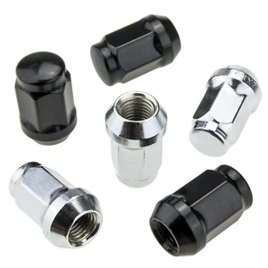Geschlossen Radmuttern M12x1,25 Kegel SW19 SW21 Schwarz Chrom für Suzuki Nissan - Bild 1 von 11