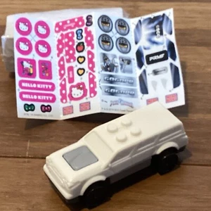 Vintage 2014 General Mills Müsli Mega Bloks Fahrzeug weiß Auto mit Aufklebern NEU - Bild 1 von 5