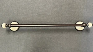 (5 Pack) 18 inch Alexandria Towel Bar Set Rubbed Bronze and Aged Ceramic - Picture 1 of 1