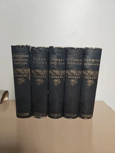 (5) Antique Books Decor - Dickens’ Works - Great Expectations & Others See Pics - Picture 1 of 18