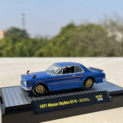 1:64 1971 Nissan Skyline GT-R Blue Alloy Diecast Model Car Collection - Image 1 of 4