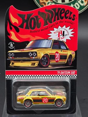 Hot Wheels RLC '71 Datsun 510 Real Riders Yellow - image 1 of 4